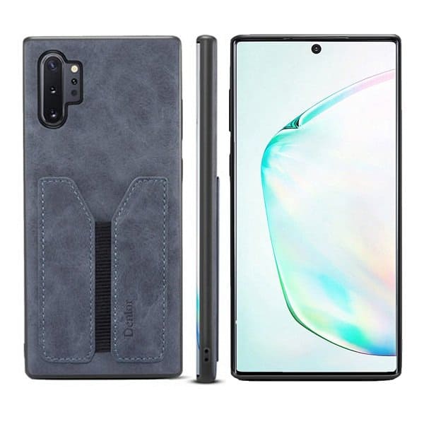Grey Denior Samsung Galaxy Note 10 Plus Leather Case Wallet Cover Grey Denior Samsung Galaxy Note 10 Plus Leather Case Wallet Cover
